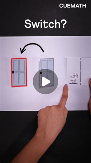 Cuemath on Instagram: "There are many explanations but we find this one to be the simplest!  --- The Monty Hall problem is a classic puzzle in probability. It involves a game show, a prize and a simple choice you need to make to win the prize. How do you maximise your chances of winning the prize? And are you ready to make the counterintuitive choice? -- Learn math the right way. Link in bio. #maths #puzzle #logic #reasoning #tutoring #reasoning"