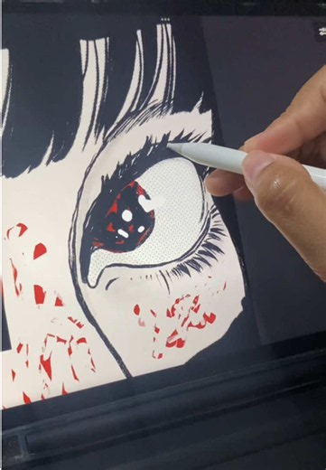 Animating process using @AmberDraw on iPad 9th gen 🖤🌸💕♥️#ipaddrawing #illustration #doodle #AmberDraw #foryou