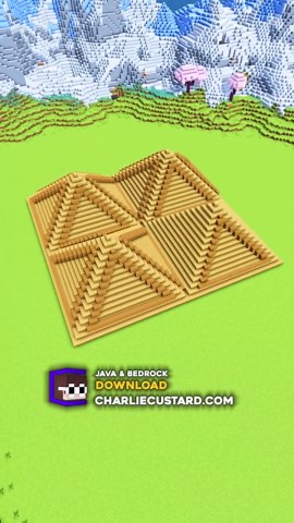 Charliecustard Builds on Instagram: "Want this to be your base? Read below 👇 This build is called Pyramid Base, it includes these downloads: Java Edition World (Wooden and Modern) ➡️ Java is on PC and Mac Bedrock Edition World (Wooden and Modern) ➡️ Console, phone, tablet and windows 10 Schematic File (Wooden and Modern) ➡️ Use with mods (litematica) to re-build and import the build into your world You can find all these files and tutorials on how to import the files via the link in my bio, my 