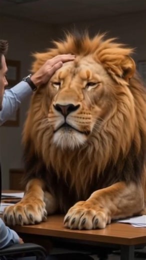 Acariciando o gatinho #gato #gatos #gatinhos #leão