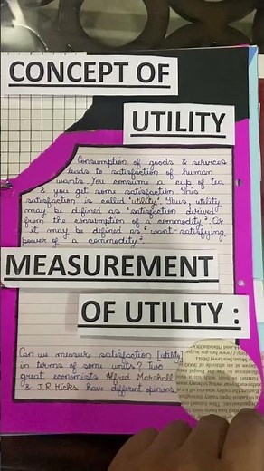 Economics Project Class 11th on Consumer’s Equilibrium - Utility Analysis.