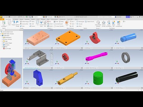 AUTODESK INVENTOR TUTORIAL OF A PNEUMATIC MOTOR - PART DESIGN, ASSEMBLY AND ANIMATION