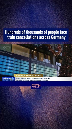  Rail chaos in Germany! A three-day strike compounds travel issues in Europe's largest economy, already faced with a week-long farmers' protest. Stay tuned for updates.  #GermanyStrike #Protest | CGTNEurope | Facebook