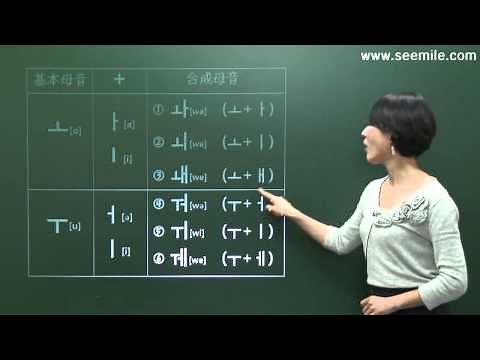 [SEEMILE I, 韓国語 文字と発音編] 3.合成母音を覚えよう! (이중모음 익히기)