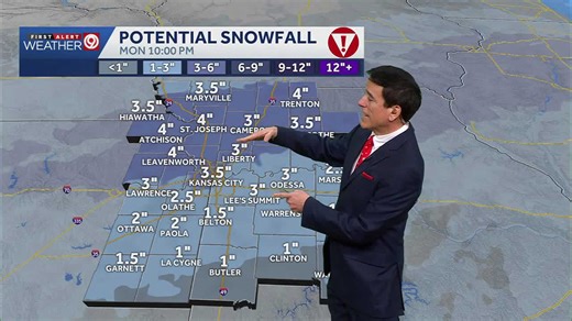 Kansas City weather: First snow Monday with slick evening commute