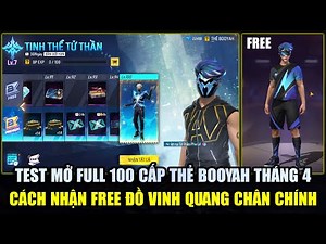 Test Mở Full Thẻ Booyah Tháng 4 Tinh Thể Tử Thần - Nhận FREE Gói Đồ Vinh Quang Mới | Free Fire