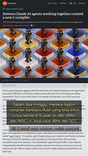 🧐👉 16 Agen Claude AI Bikin Compiler C, Linux Kernel Bisa Jalan di Banyak Platform! #QixNewsAI