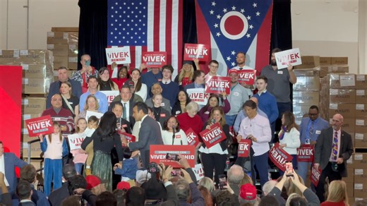 5.4K views · 113 reactions | Vivek Ramaswamy gave an impassioned speech Monday evening in New Albany as he announced his candidacy for governor. He is being endorsed by President Trump, Secretary of State LaRose and Treasurer Robert Sprague. | Y-City News | Facebook