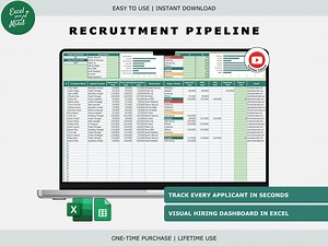 Recruitment Tracker With Dashboard, Candidate Pipeline (excel, Google Sheets) - Etsy