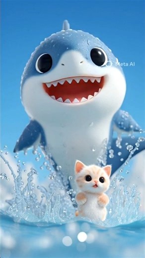 🐱🐟 FUNNY CAT MEETS FISH | KIDS CARTOON VIDEO #catfish #kidscartoon #3danimation #shortvideo #viral