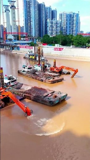 Xdredger Mud Barges and Backhoe Barges