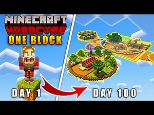 I Survived 100 Days IN ONE BLOCK SKYBLOCK 1.21 in Minecraft Hardcore!