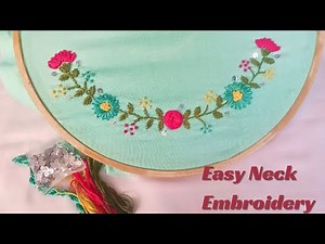 Simple & Easy Hand Embroidery Neck Tutorial for Baby Frock | Modern cutZ