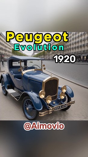 Evolution of Peugeot 1910-2020: AI-Generated Animation