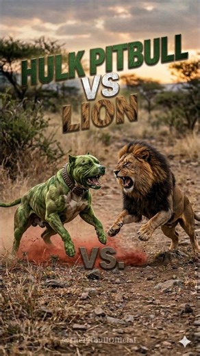 Can a Hulk Pitbull beat a Lion?🤯