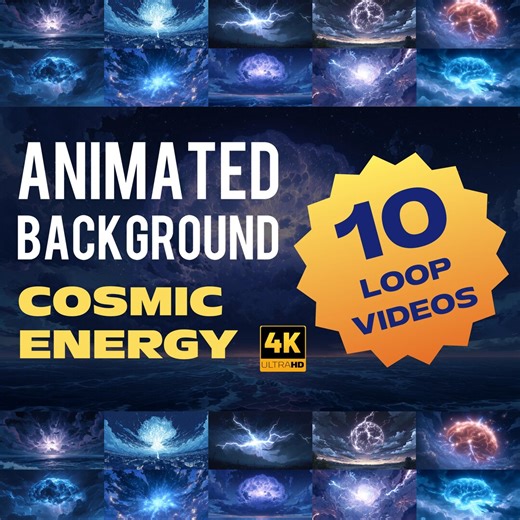 Animated Cosmic Energy 4K | Epic Space Power Loop Background - Etsy