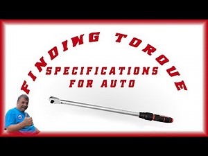 Finding torque specifications for auto "This site is axle assembly specific"