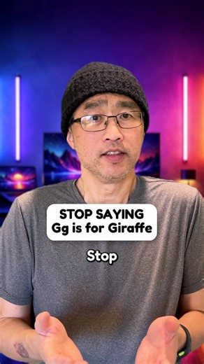 When teaching phonics, using examples like “G is for giraffe” can sometimes confuse kids