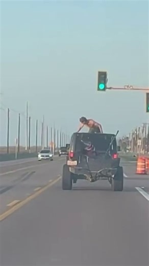 NEW: The spring breaker who was seen dancing on top of a Jeep in Port Aransas, Texas, has sadly died.22-year-old Michael Brown suffered a fatal head injury and passed away on Friday, according to local reports.The driver of the Jeep, Riley Rhoades, was arrested at the scene for driving drunk.Brown was reportedly thrown from the car after Rhoades crashed into a Tesla."These are the idiots who hit me going 75 mph. Sitting here trying to get their story straight while their friend is dying," said t