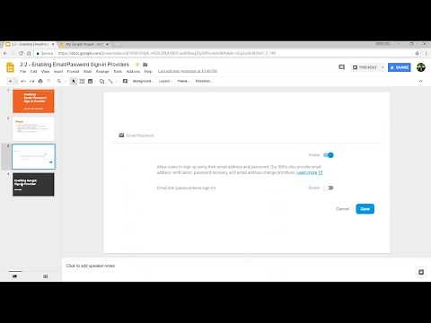How to enable Email Password SignIn in a Firebase App?