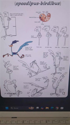TUTORIAL DE COMO DIBUJAR AL CORRECAMINOS :] Si quieren un video de expresiones y movimientos del correcaminos comenten para hacerlo =] #correcaminos #roadrunner #wileroad #roadrage #tutorial