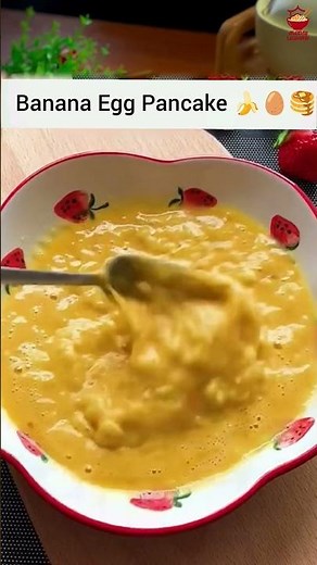 Easy Banana Egg Pancake 🍌🥚🥞 #foodreels #deliciousfood