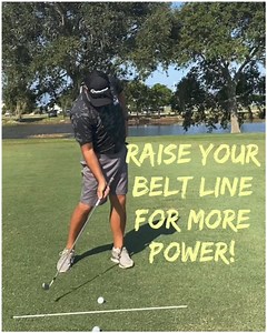 Boost Your Golf Swing Power: Raise Your Belt Line! Want more power in youe golf swing? We're all told to use the ground for leverage, but how exactly do we do that? Focus on what your belt line is doing in the swing and RAISE Your Belt Line For More POWER! #golf #golfing #golfswing | Jim LaBuda Golf