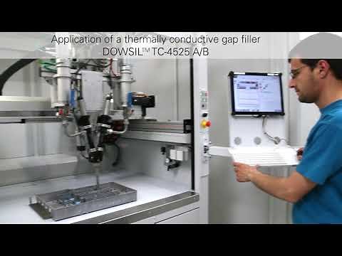 Dispensing | Application of a thermally conductive Gap Filler DOWSIL™ TC-4525 A/B