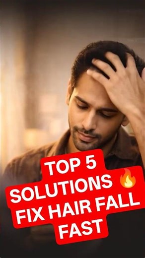 Stop Hair Fall Fast! Top 5 Proven Solutions 💯 Top 5 Hair Fall Solutions 🔥 (Don’t Miss #1 😳)