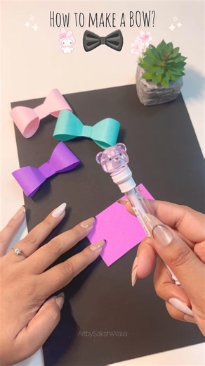 How to make paper bow | Easy Tutorial | DIY EASY 🤵🏻🎀🖤 #shorts #diy #craft #birthday #tutorial