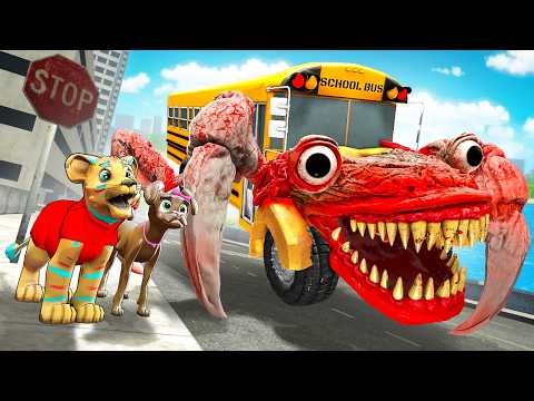 SCHOOL BUS EATER won't stop following me... (Gmod Sandbox)