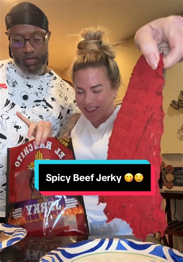 I can't get enough of it!! So good. The lime on top is chefs kiss!!! #spicybeefjerky #beefjerky #elranchito #foodie #tiktokshopcreatorpicks