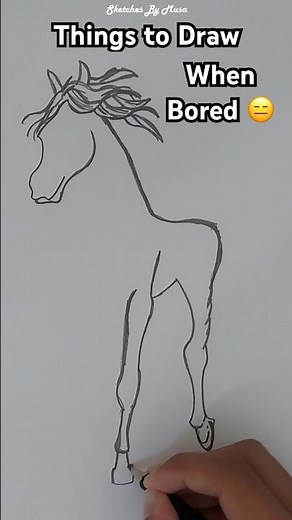 How to Draw a Horse 🐎 #trending #pencilsketch #shorts