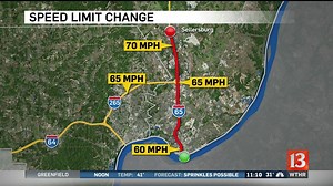 Speed limit going up on I-65 in southern Indiana