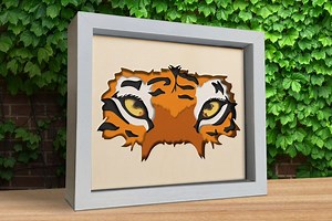 3d Tiger Face, Tiger Eyes, Shadow Box Svg, Paper Cut Files, Fot Cricut, for Silhouette, Laser Cut Files, Layered 3d Svg, Ligth Box Svg - Etsy