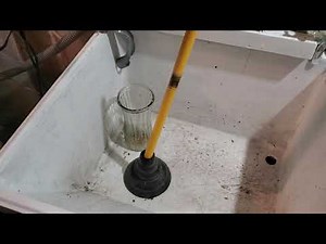 Laundry sink clogged fixed free