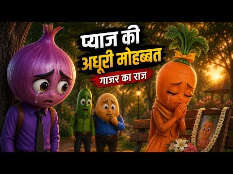 Pyaaz Ki Adhuri Mohabbat 💔 | Gajar Ka Sach | Emotional Story #cartoon #hindi