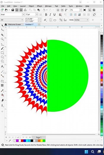 Coreldraw 2025 - Use Circle and Distort Tool For More Tips