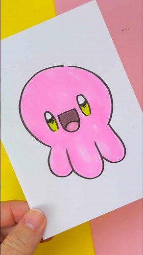 How to draw a kawaii octopus step by step