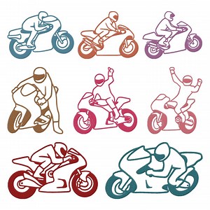 Motorcycle Rider Embroidery Design, Motorcycle Rider Machine Embroidery File, 8 Design, 9 Size, Instant Download - Etsy