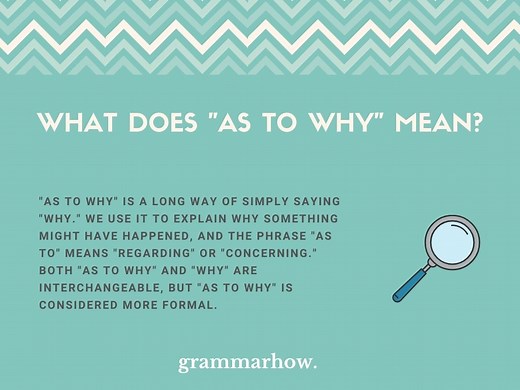 "As To Why" - Meaning & Correct Use (Helpful Examples)