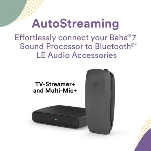The Baha 7 Sound Processor is the first bone conduction device compatible with Bluetooth LE Audio—stream effortlessly with the new Multi-Mic or TV-Streamer . Click to explore your upgrade options today: https://bit.ly/46d3BBV | Cochlear Americas