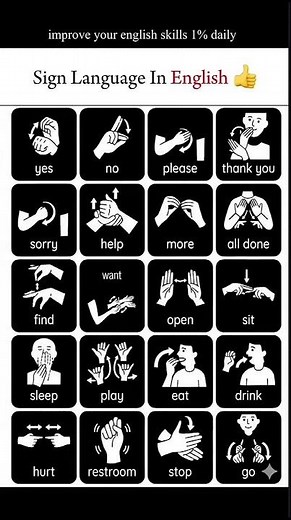 Learn English with Sign Language 🤟Daily use words in a new way! 💯