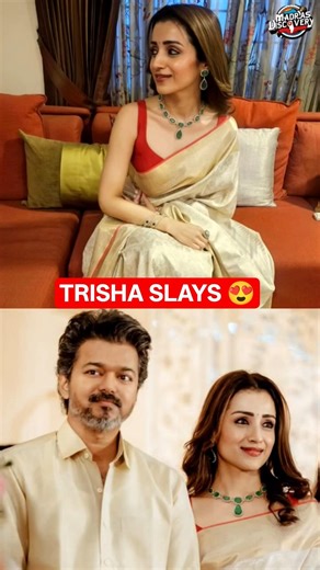 Trisha ❤️ Gorgeous in Sandal Saree 👌