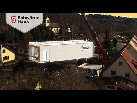 Flying Space-Montage: Hausanbau günstig mit Container Haus, Modulhaus