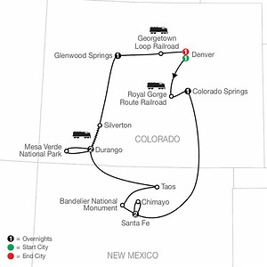 Historic Trains of the Old West - Globus (9 Days From Denver to Denver)