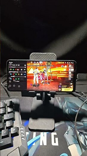 mini keyboard and mouse mobile gaming setup 📲🖱️⌨️