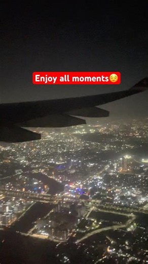 Beautiful city view at night from Swiss airplane window #nightview #flight