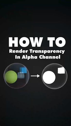 How to render transparency in Alpha Channel with Redshift in Cinema 4D | Quick Tip #Redshift #c4d