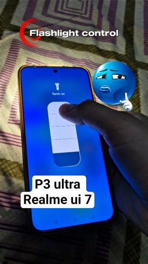Realme P3 Ultra Flashlight control | realme ui 7 | #shorts #realmep3ultra